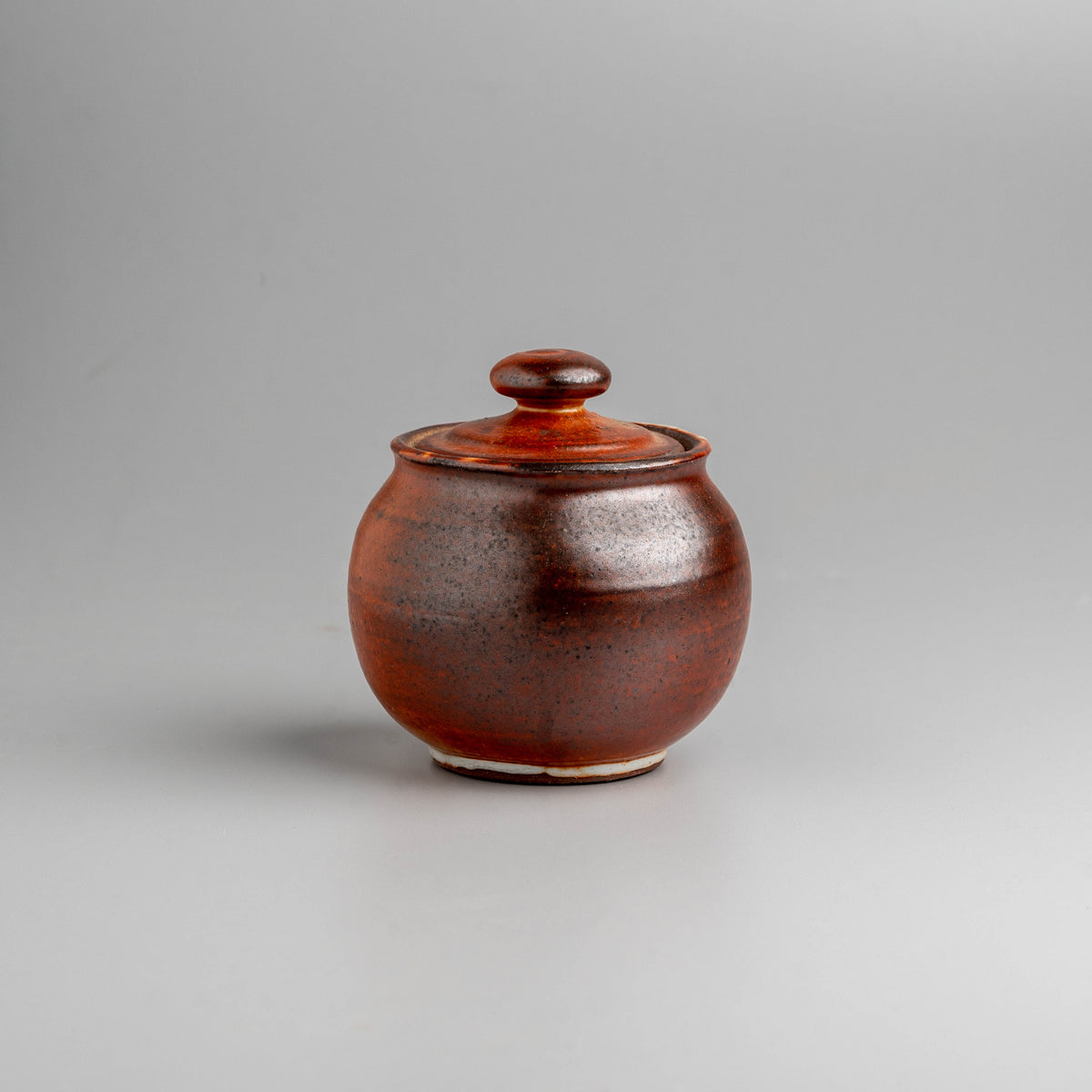 Fired Earth Lidded Jar