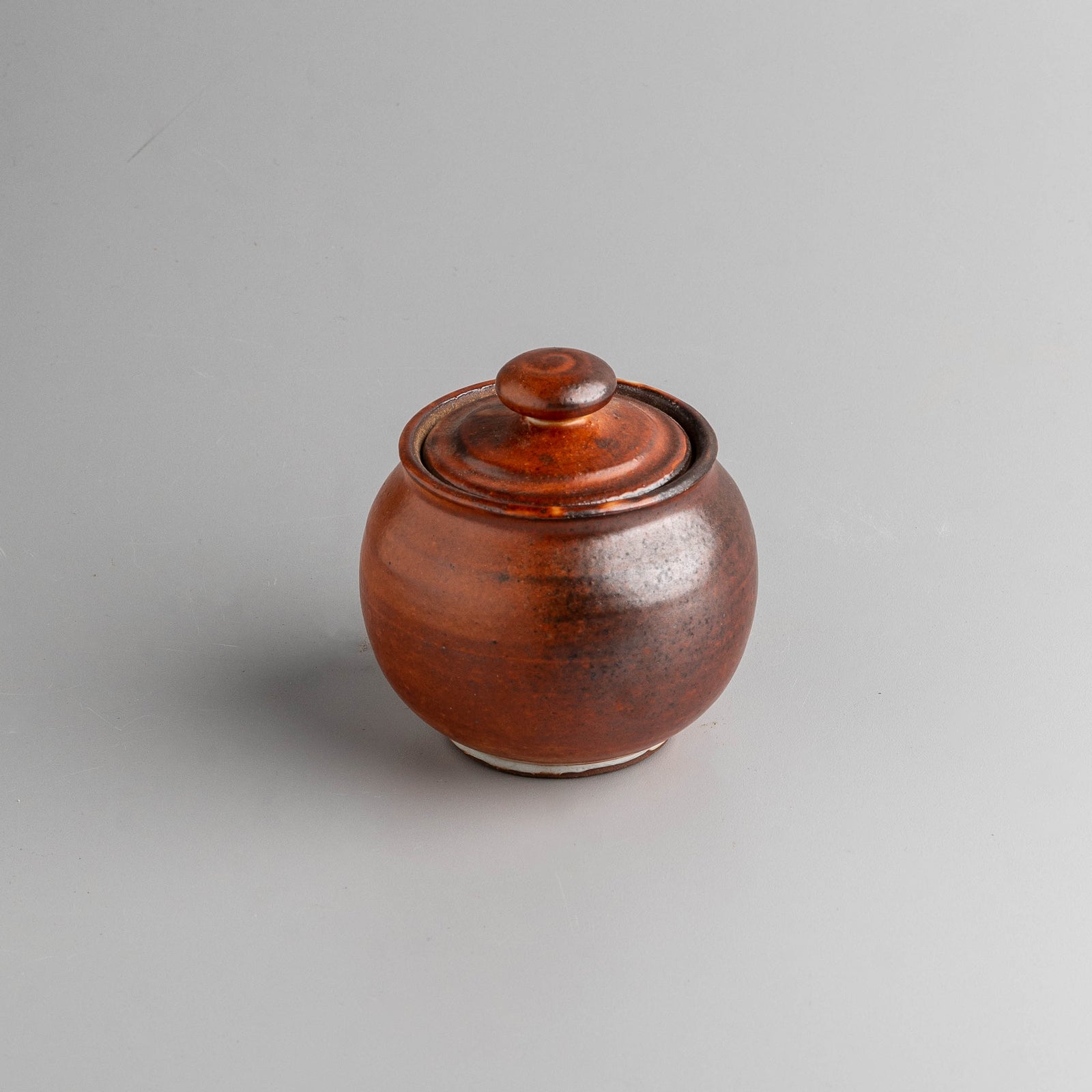 Fired Earth Lidded Jar