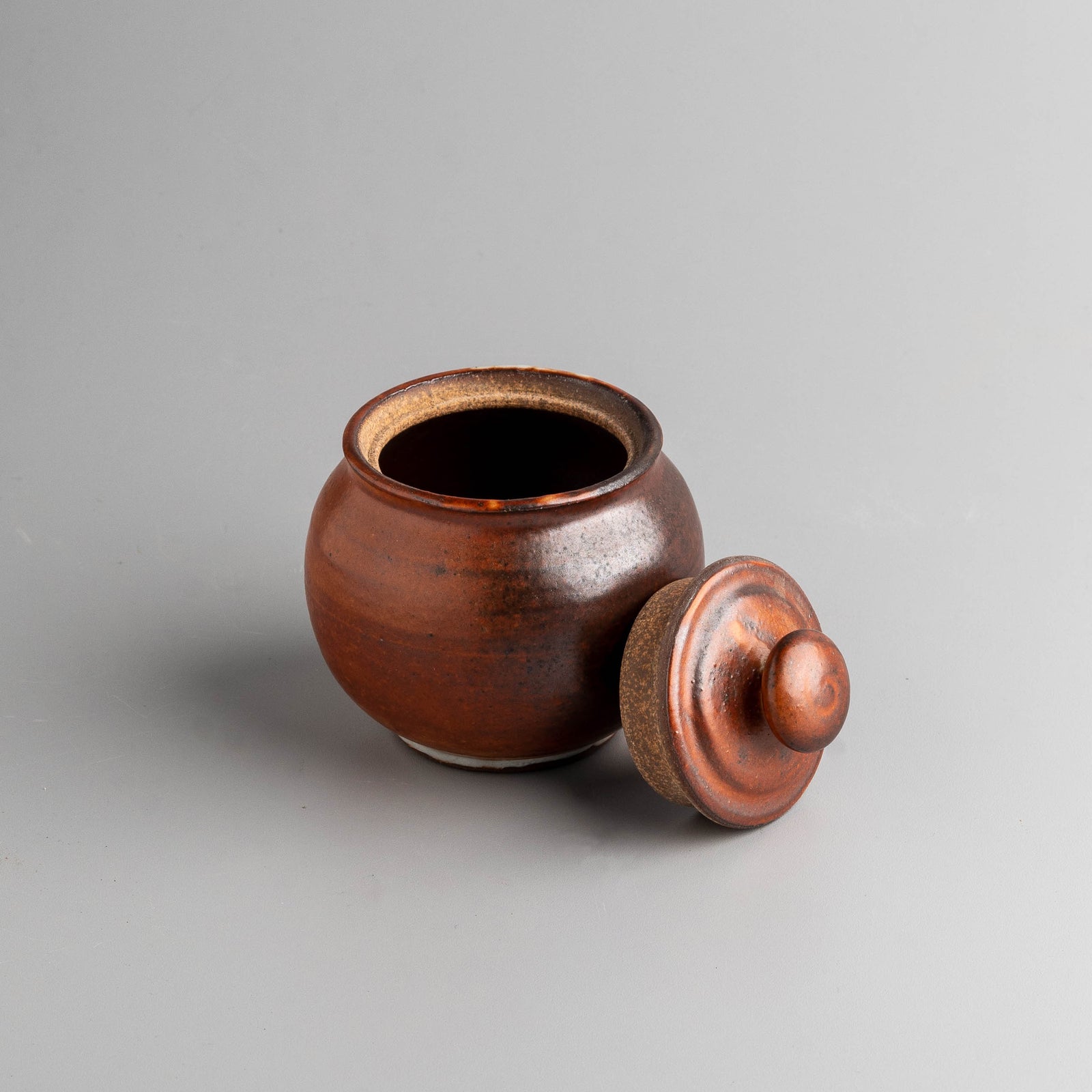 Fired Earth Lidded Jar