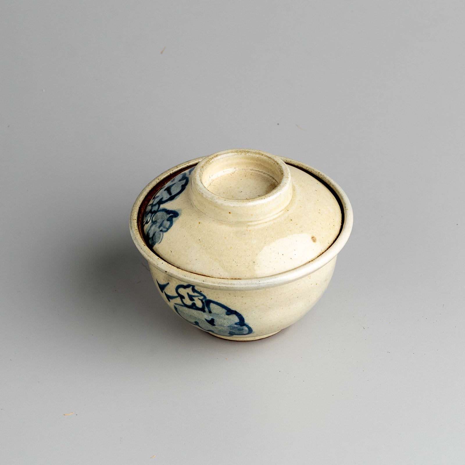 Indigo Bloom Lidded Jar