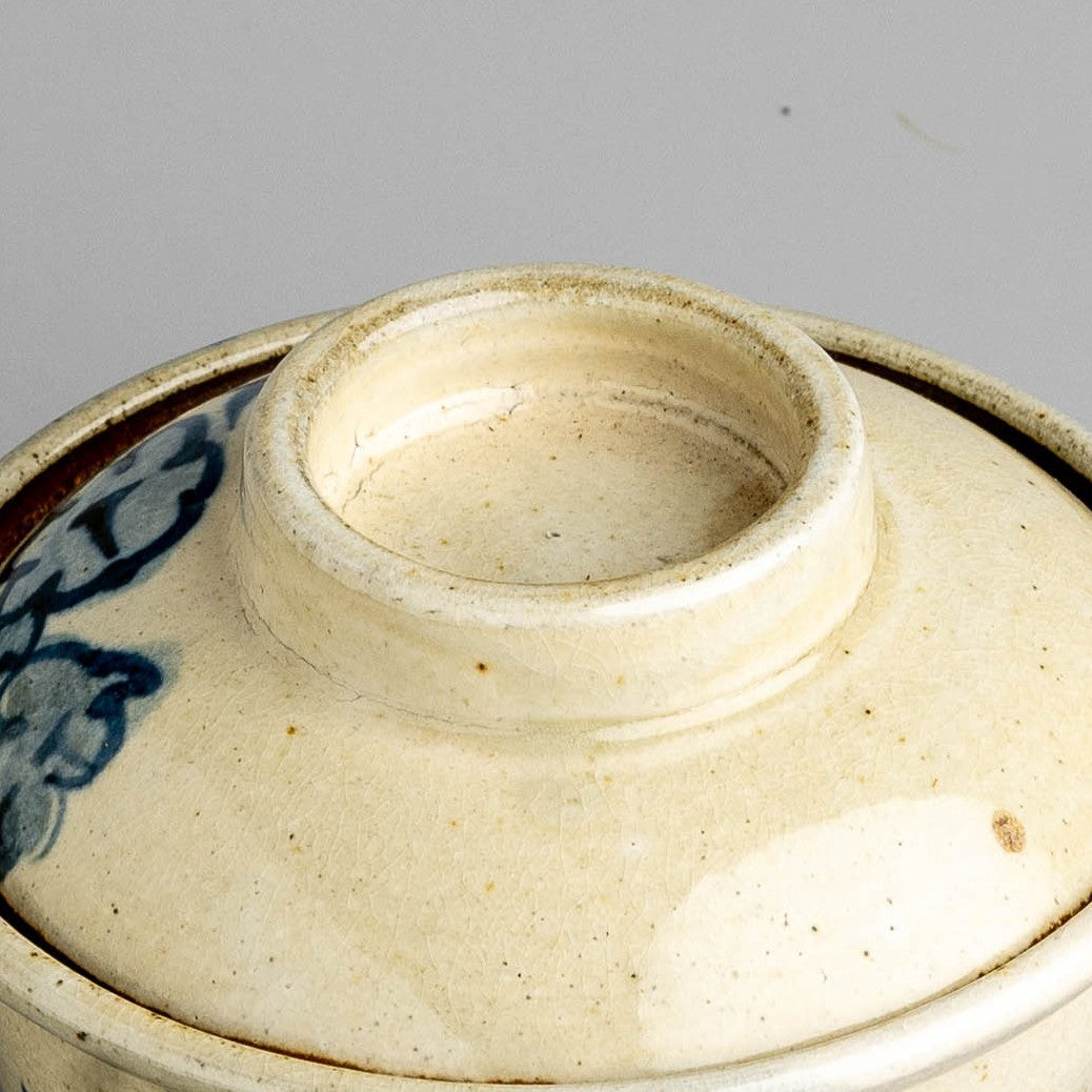Indigo Bloom Lidded Jar