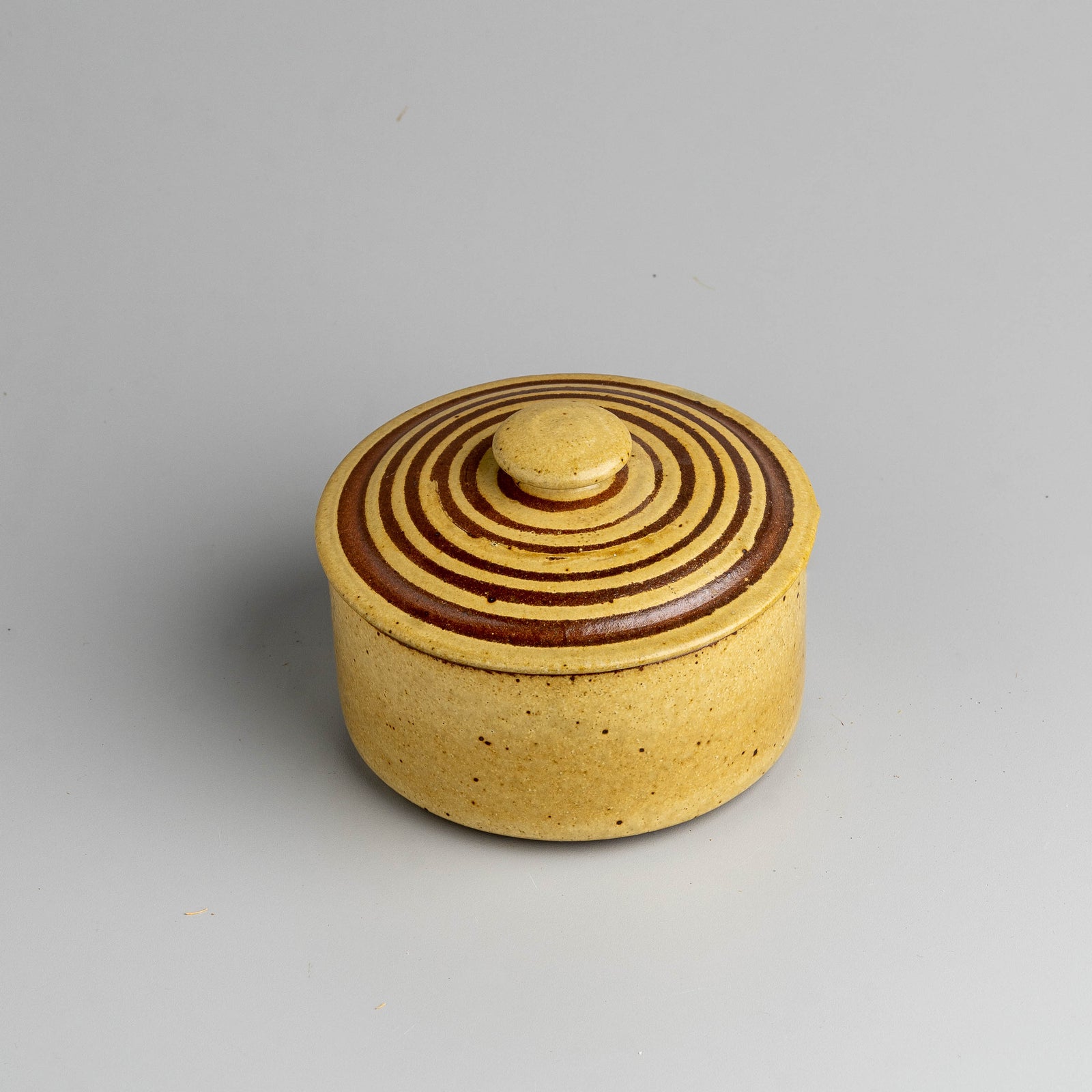 Honeyed Amber Lidded Jar