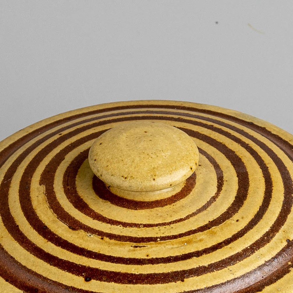 Honeyed Amber Lidded Jar