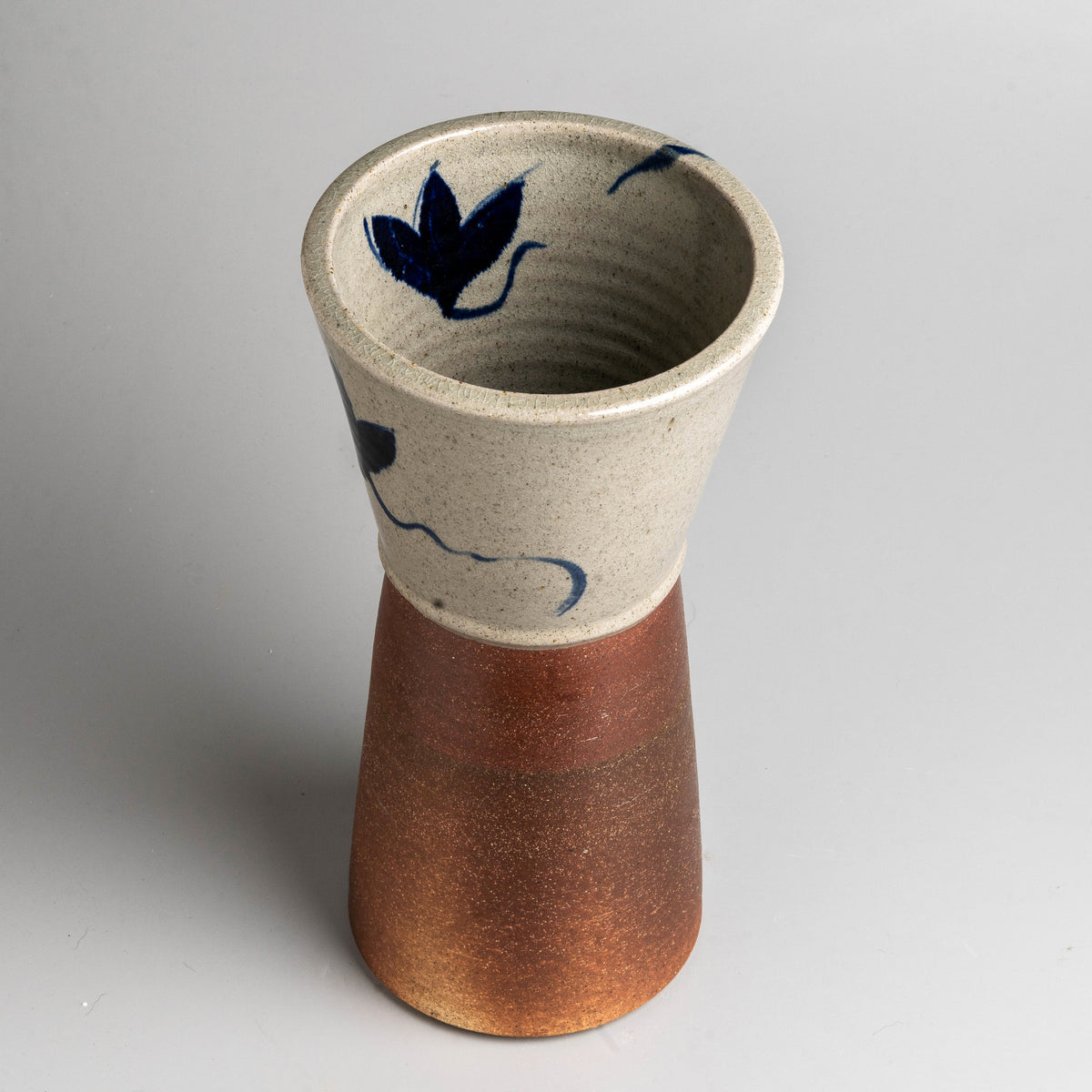 Indigo Bloom Vase (White)