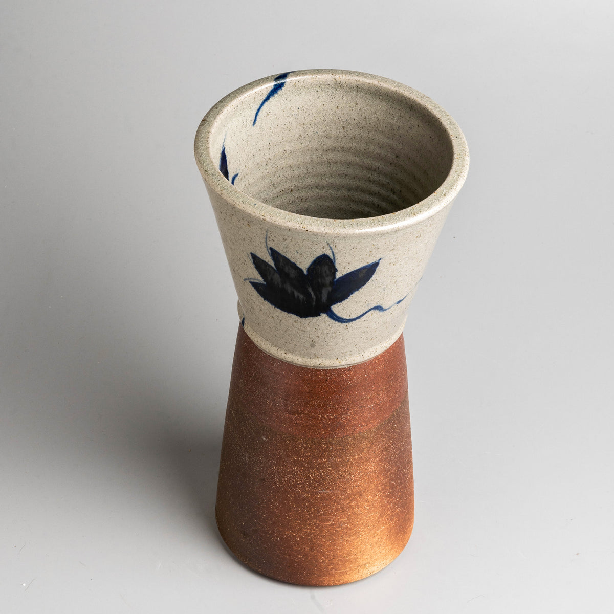 Indigo Bloom Vase (White)
