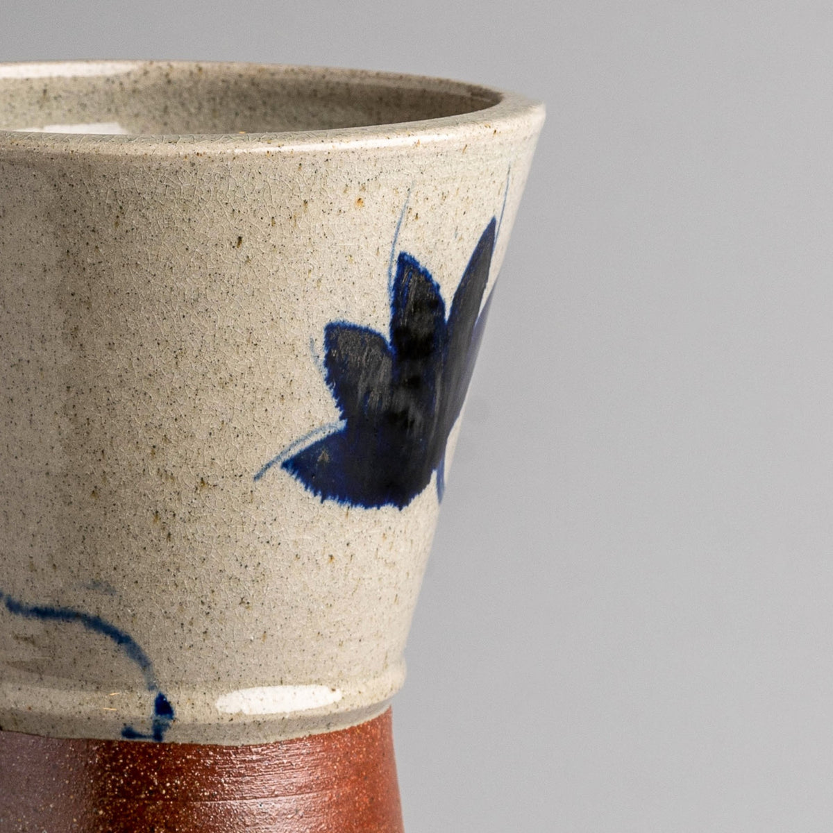 Indigo Bloom Vase (White)