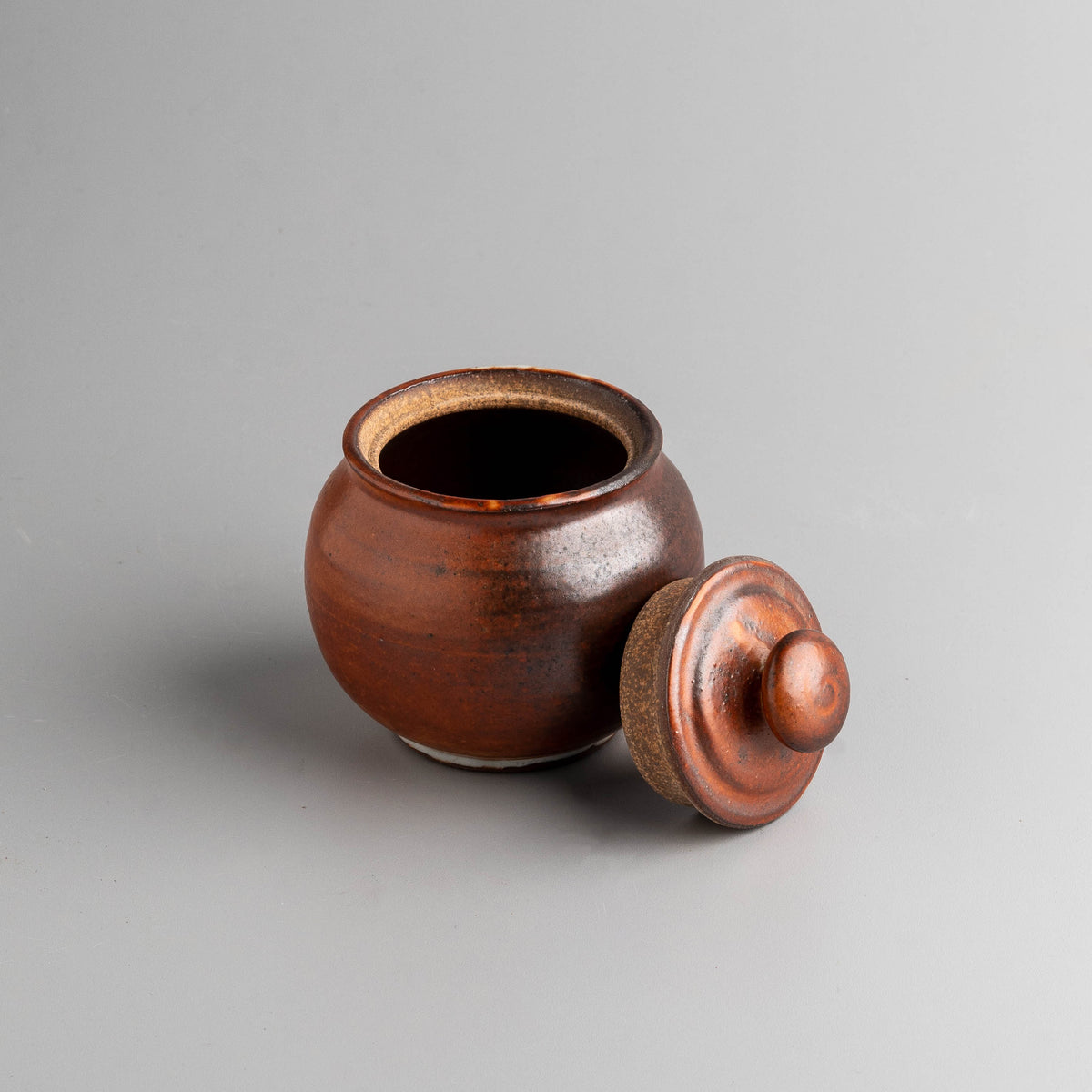 Fired Earth Lidded Jar