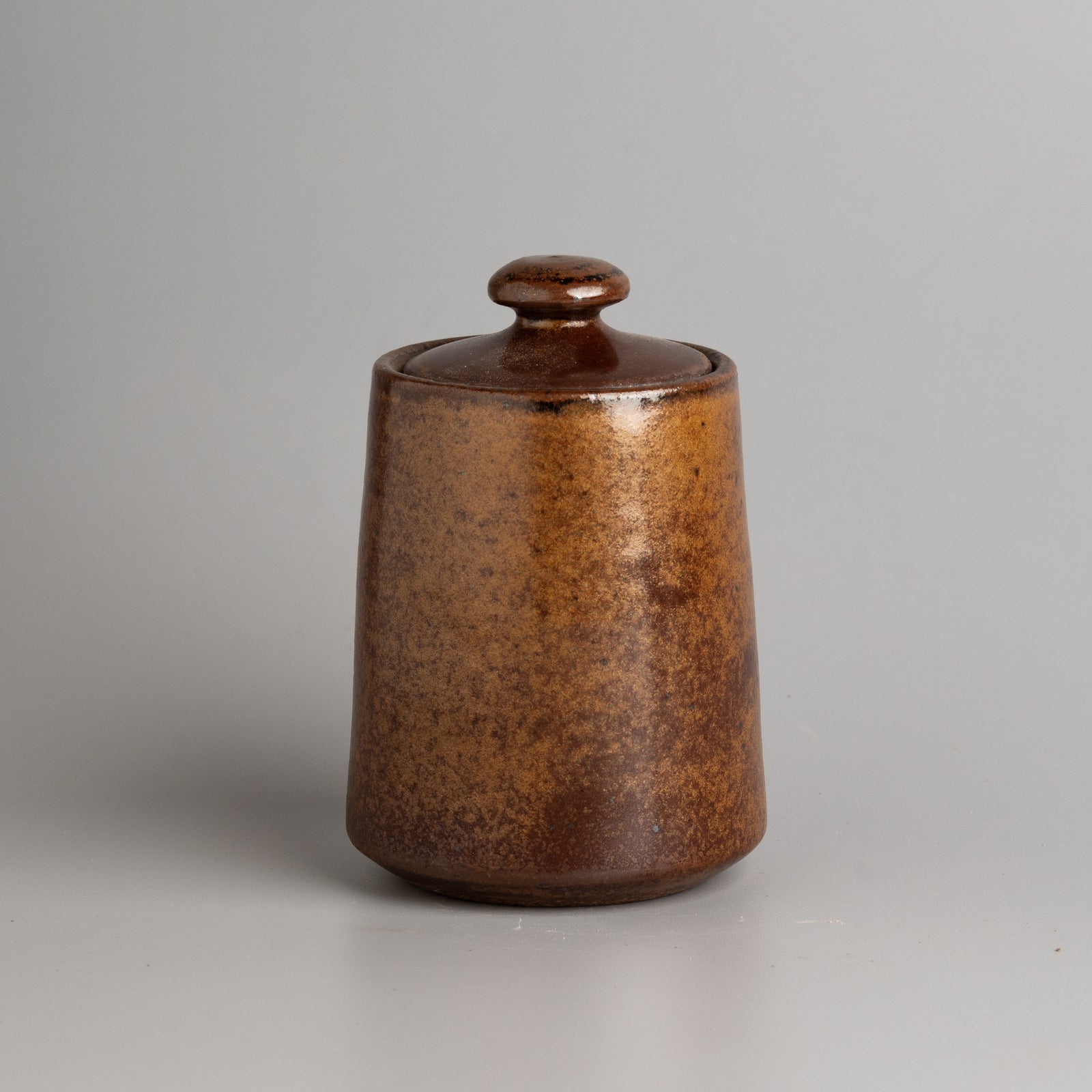 Amber Lidded Container