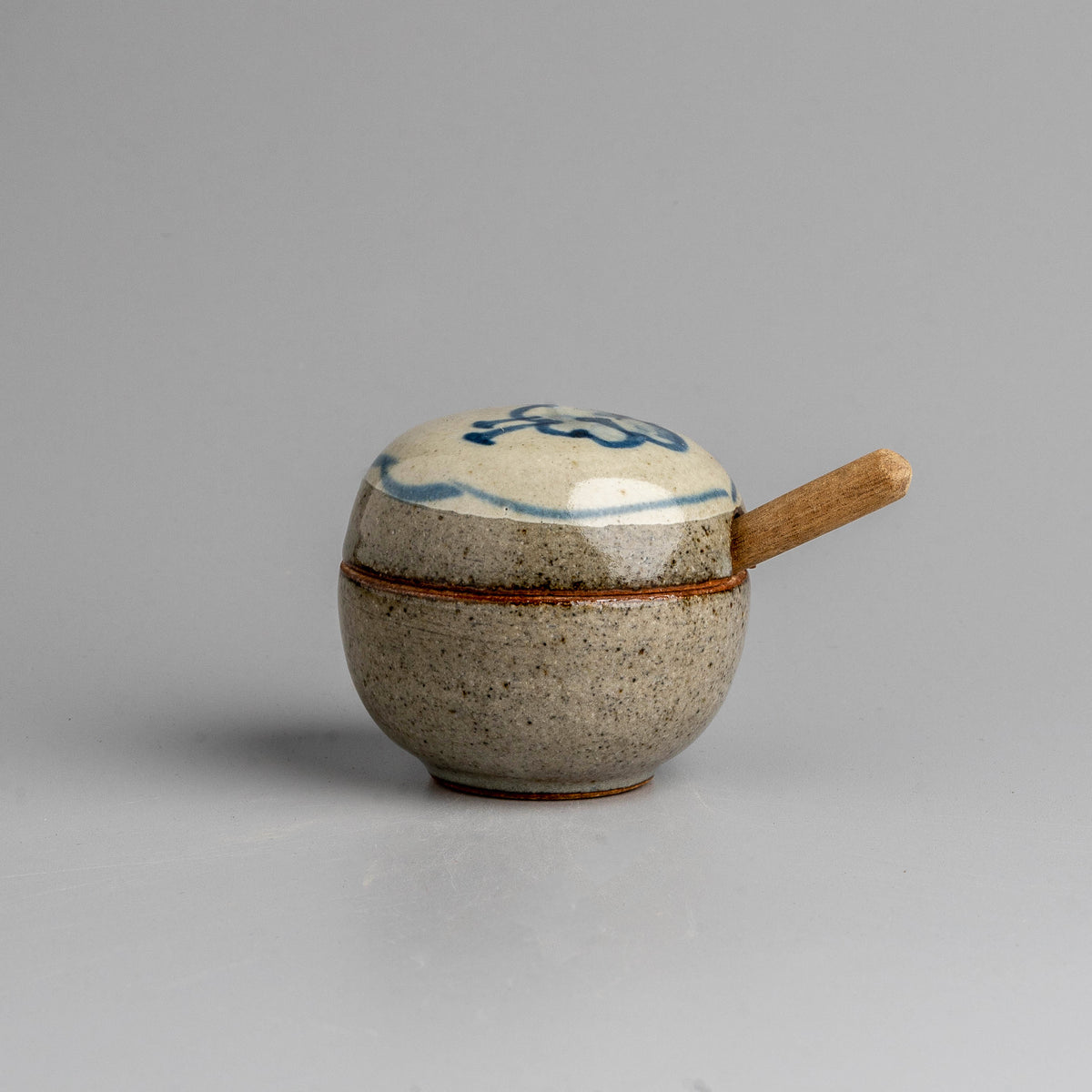 Indigo Bloom Condiment Pot