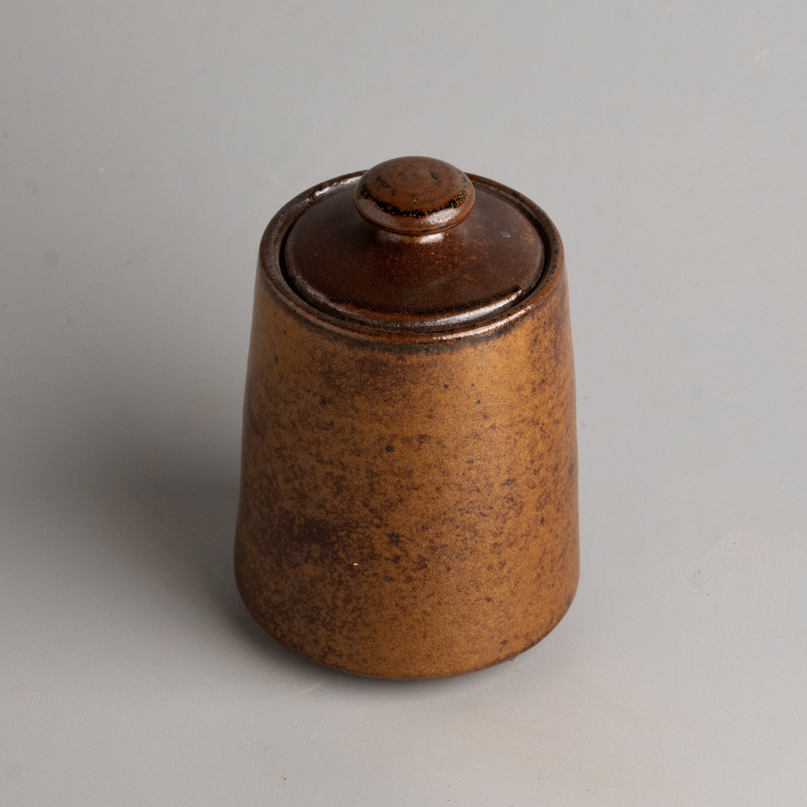 Amber Lidded Container