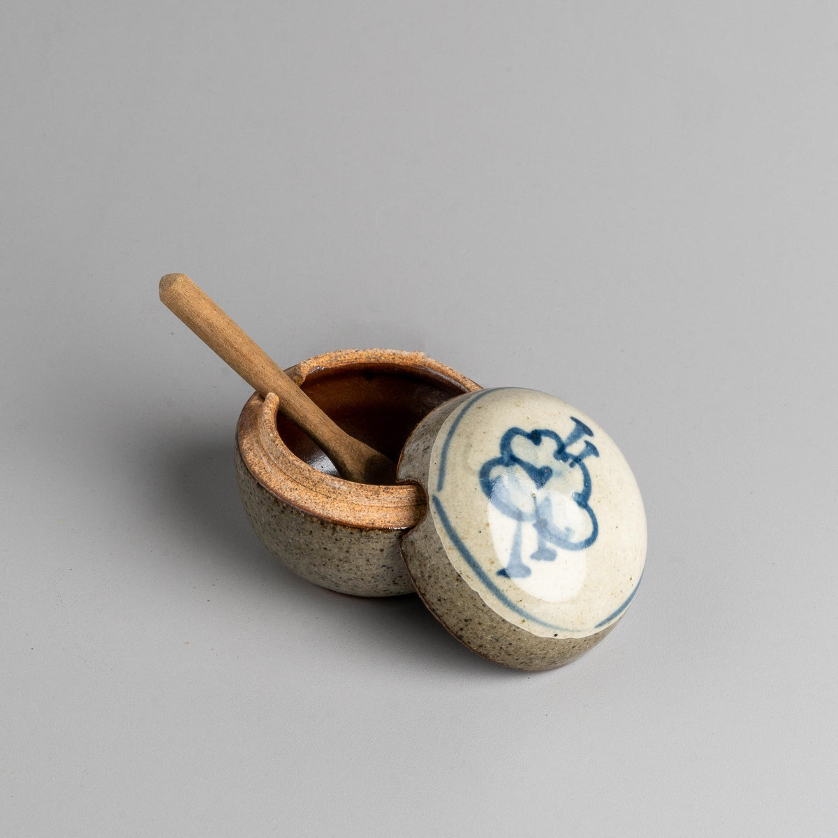 Indigo Bloom Condiment Pot