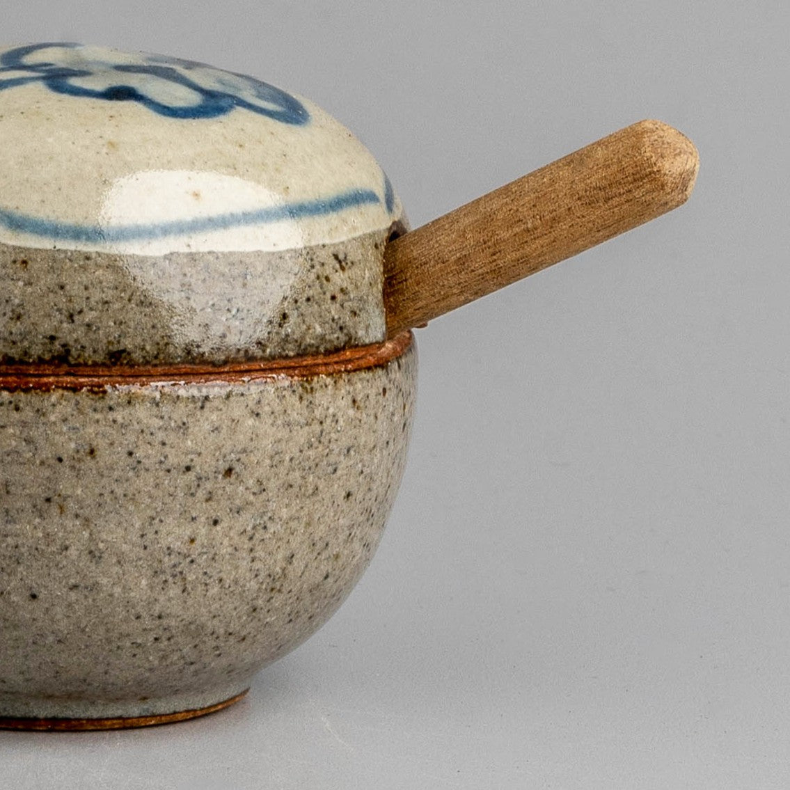 Indigo Bloom Condiment Pot