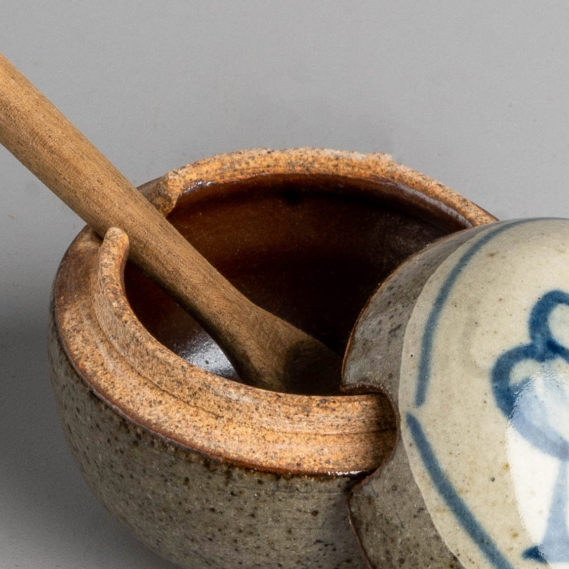 Indigo Bloom Condiment Pot