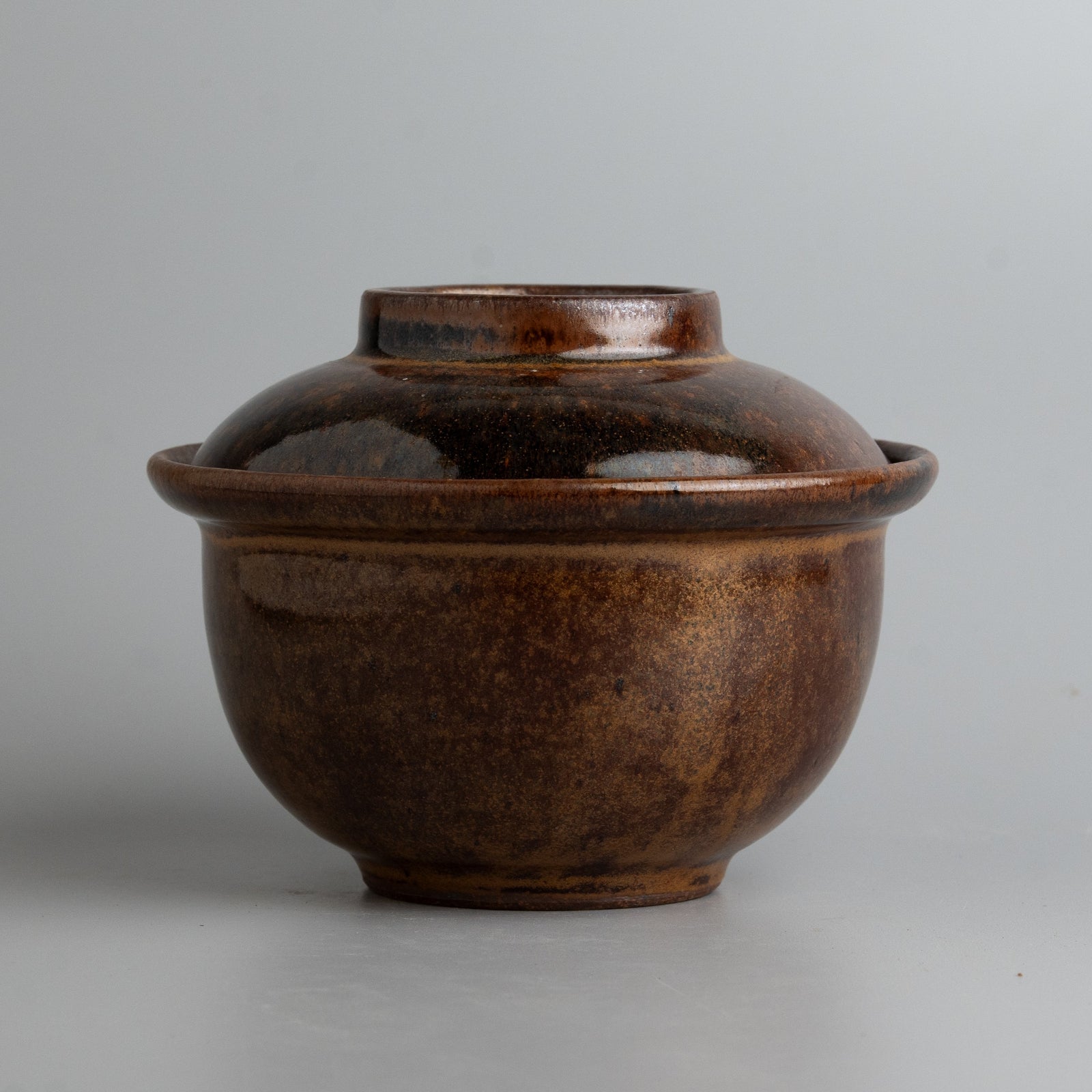 Amber Hearth Lidded Jar
