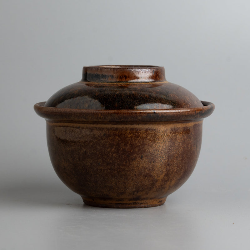 Amber Hearth Lidded Jar