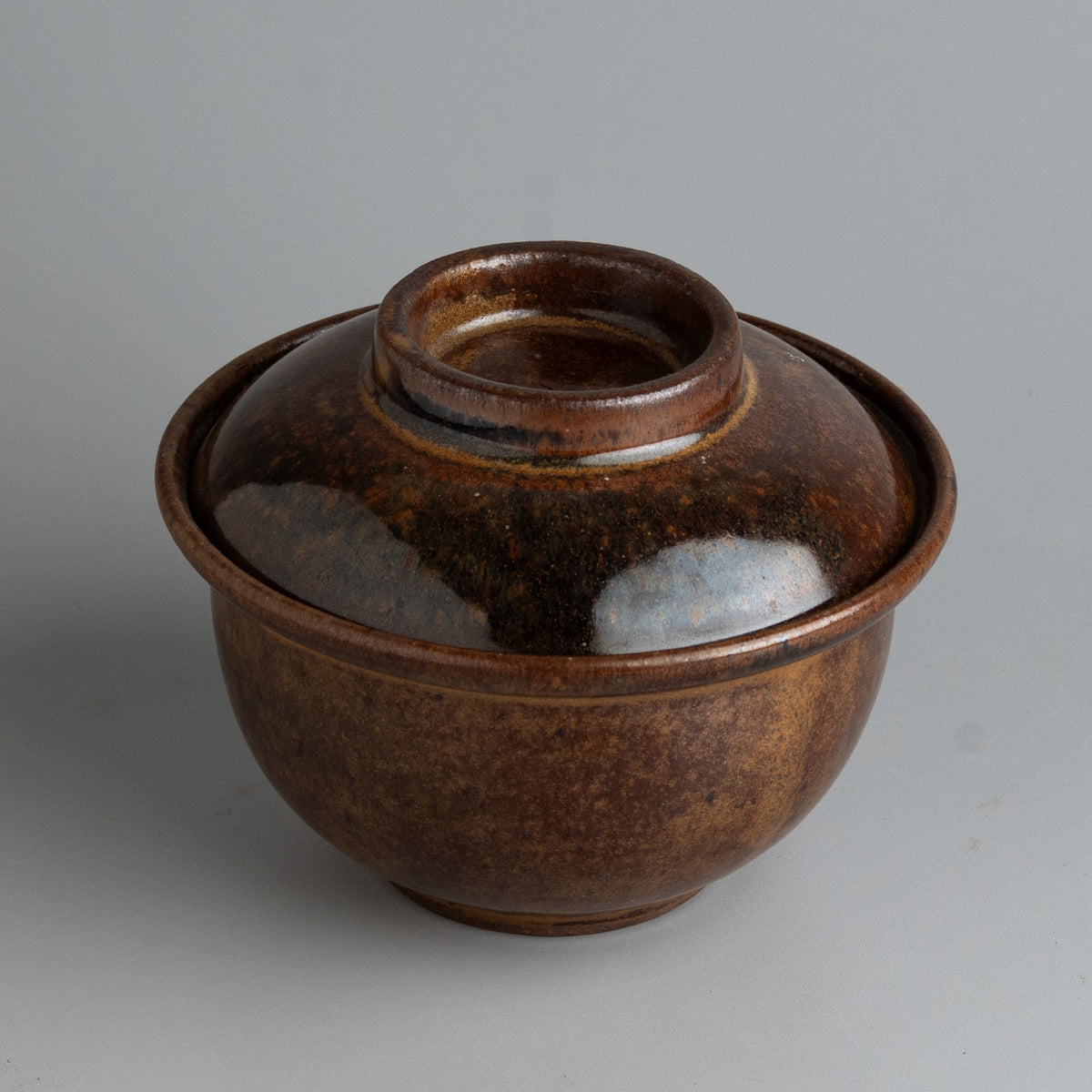 Amber Hearth Lidded Jar