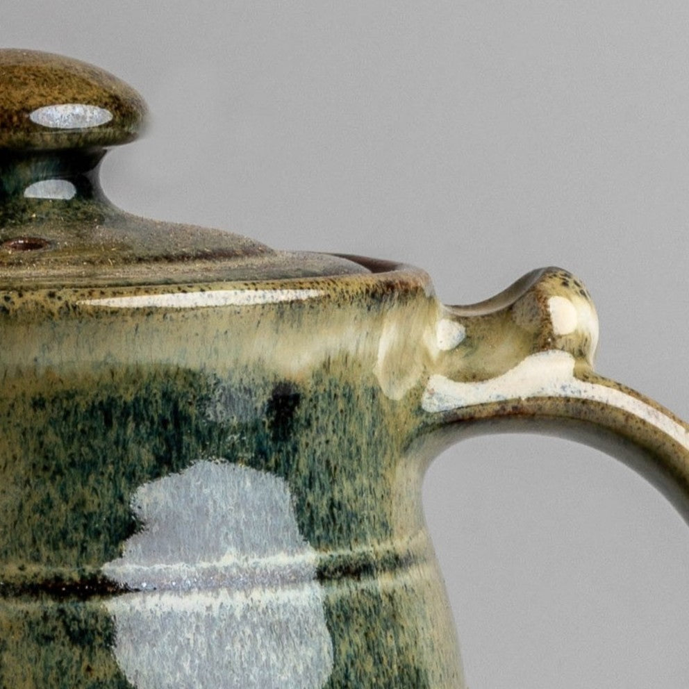 Mossy Green Coffee Pot
