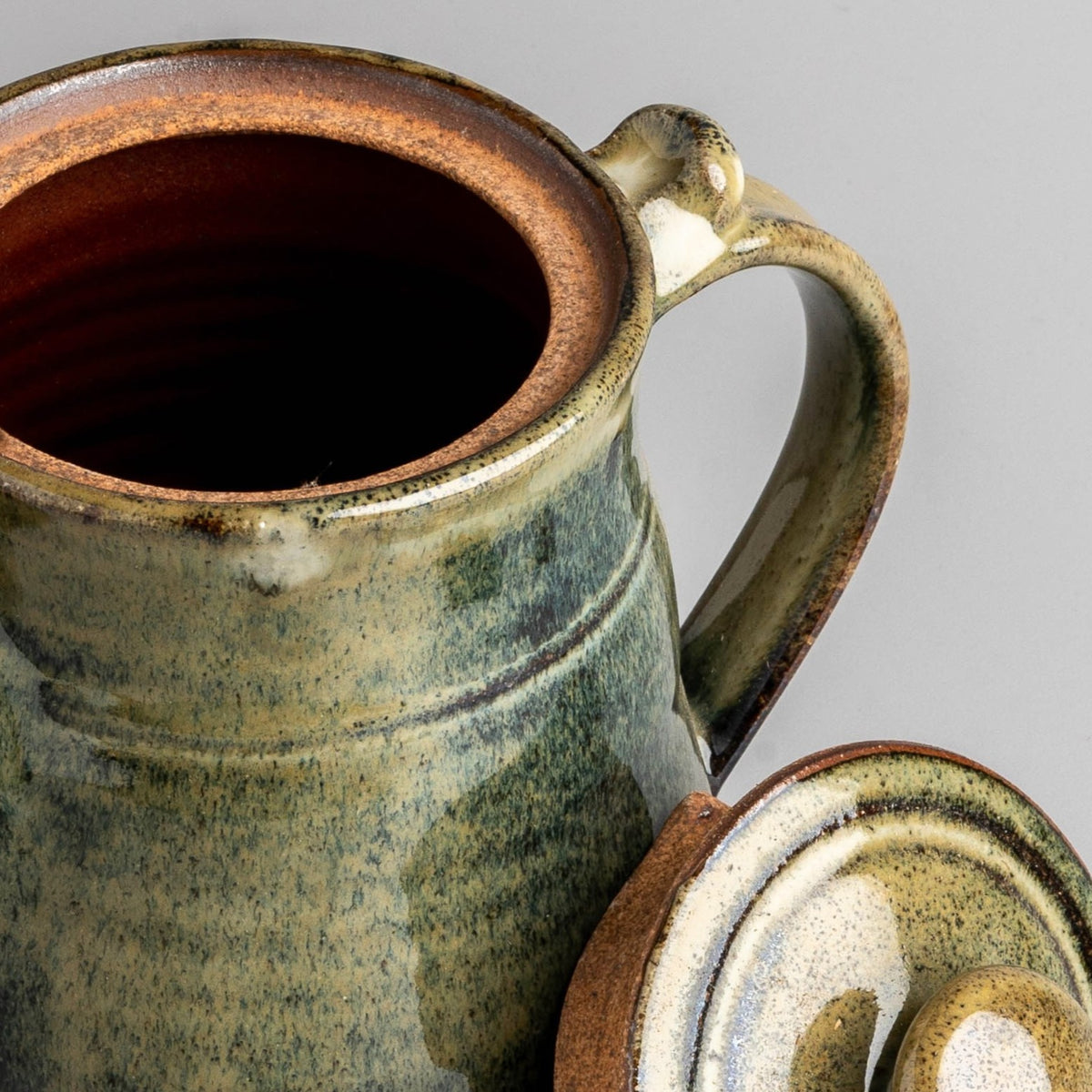 Mossy Green Coffee Pot