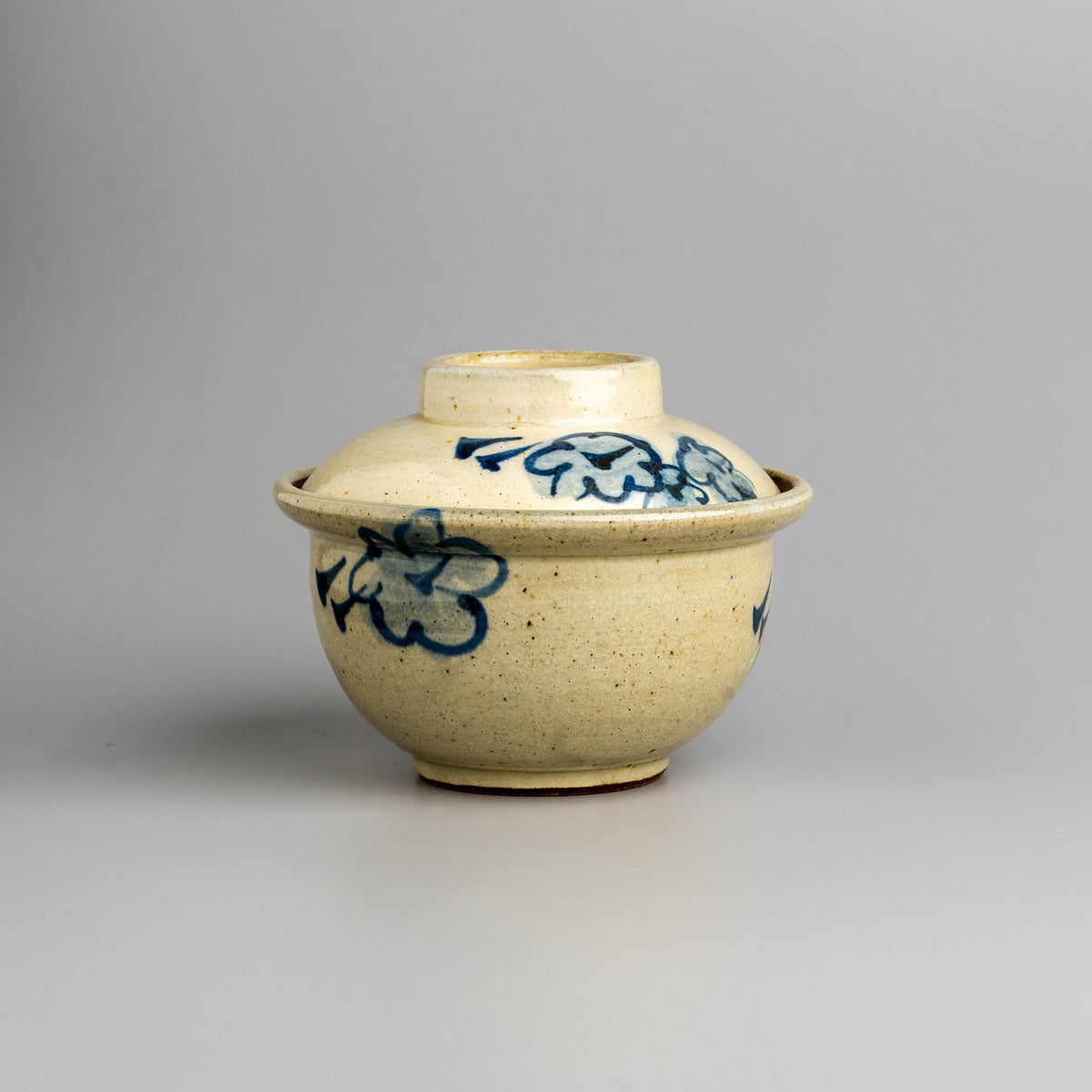 Indigo Bloom Lidded Jar