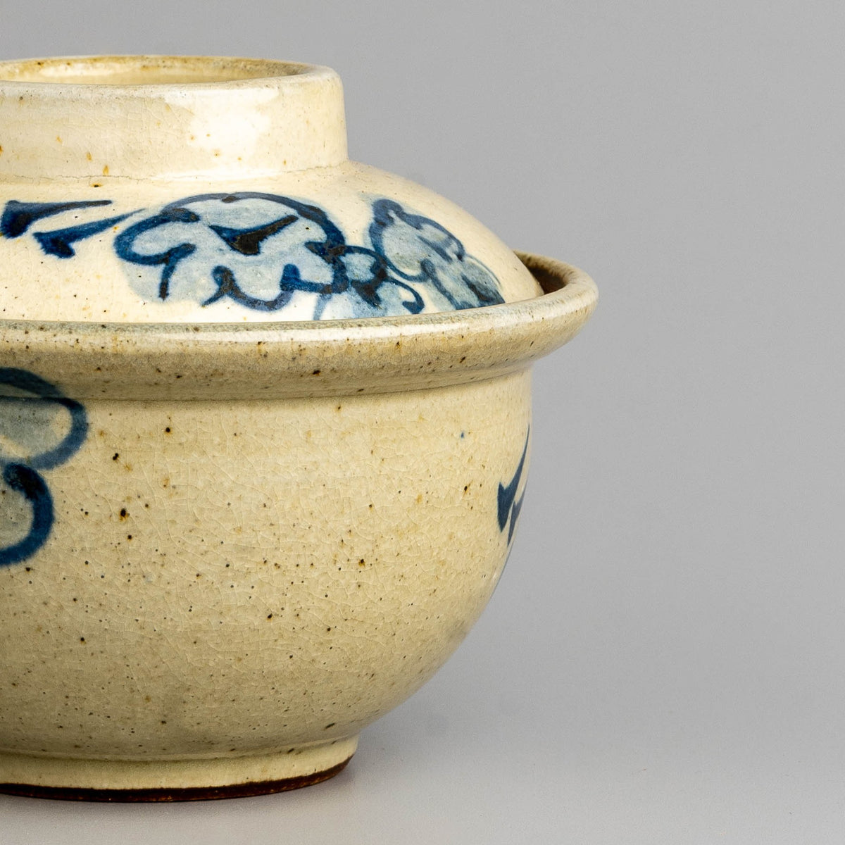 Indigo Bloom Lidded Jar